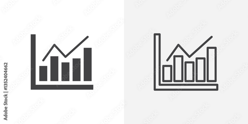 Poster stats icon set. vectors for apps and website designs
