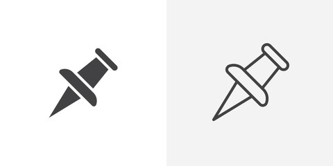 Thumbtack Icon set. vectors for apps and website designs