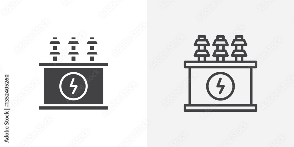 Poster transformer icon set. vectors for apps and website designs