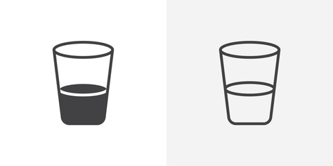 Water glass Icon set. vectors for apps and website designs