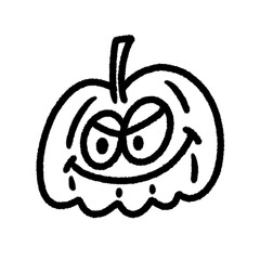 pumpkin png doodle handwrite cartoon kid element