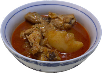 Spicy braised chicken stew with potatoes and onions