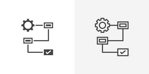 Workflow process Icon set. vectors for apps and website designs