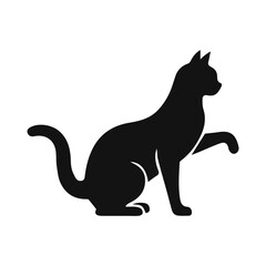 Vector Cat Icon Template. Elegant and minimalistic design. Perfect for logos, branding, decorations and themed projects