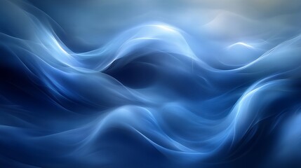 Abstract Blue Wave Background Design Elegant Flowing Smooth Texture