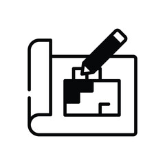 Fototapeta premium Blueprint vector icon