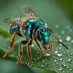 Fototapeta premium fly on leaf