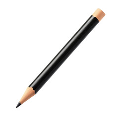 Black pencil on white background writing art supplies design