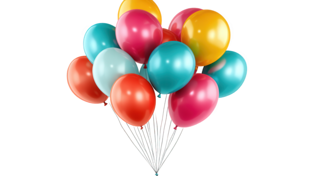 Colorful Bunch of Party Balloons
