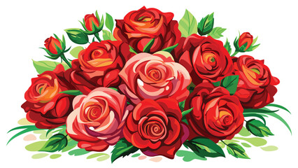 Obraz premium Red Rose White Background Wallpaper Vector File