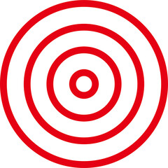 Target sign - simple transparent red, isolated - vector illustration