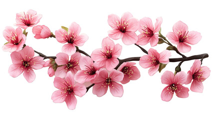 Beautiful Pink Cherry Blossom Branch