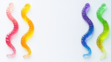 Colorful abstract wavy shapes on a light background.