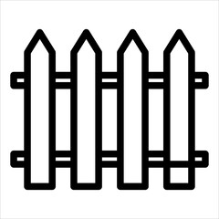 fence line icon vector illustration isolated on white background