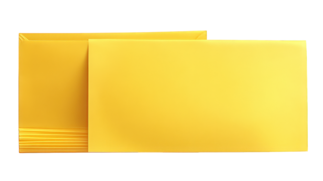 Yellow File Folder and Envelope