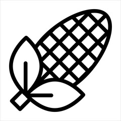 corn line icon vector illustration isolated on white background