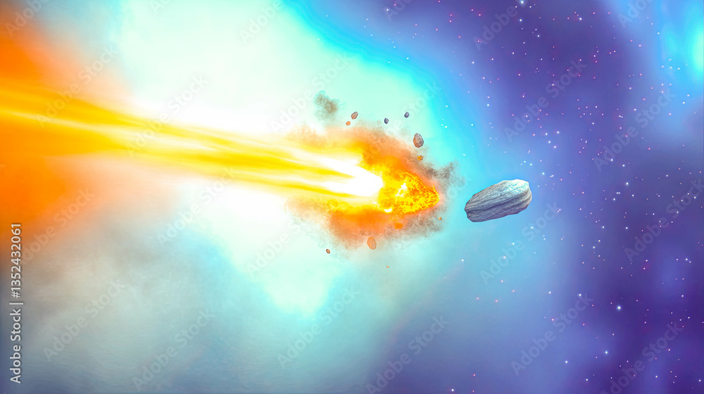 Poster exploring distant worlds engulfed in cosmic flames beyond the warmth of stars