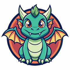 Fototapeta premium cute dragon logo