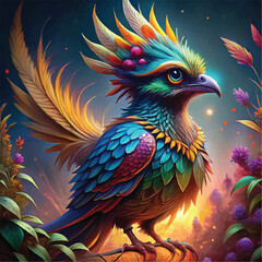 Obraz premium colorful parrot on a branch