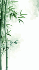 Serene Bamboo Watercolor Art Background for Nature-Themed Designs and Decor