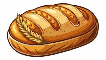 bread on white background
