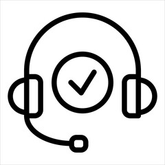 support line icon vector illustration isolated on white background