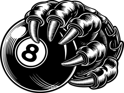 recommend clip art: 8-ball pool hand drawn vector 