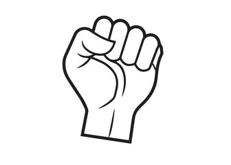 Obraz premium Fist hand silhouette. hand logo, icon. hand vector design isolated on white background.