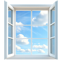 Glass window isolated on transparent png. clipping path included.