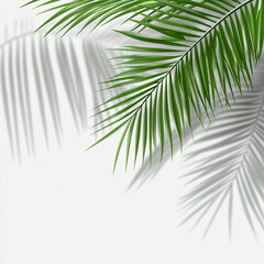 Obraz premium palm leaves on white