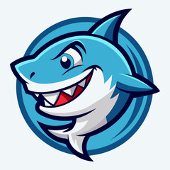 Naklejka premium cute shark logo