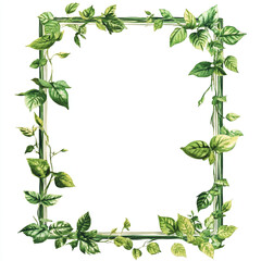 frame with leaves