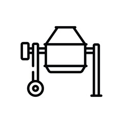 concrete mixer vector icon