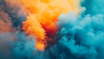 Fototapeta premium Colorful Smoke Clouds Abstract.