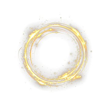 A modern illustration of circle halo lens flare effects for overlay designs, featuring glowing rings, vortex patterns, and circular bright flares with sparkling details.