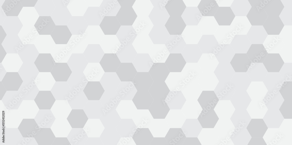 Poster abstract technology hexagonal background. illustration of a white background with hexagonal template
