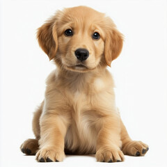 Obraz premium golden retriever puppy on white background