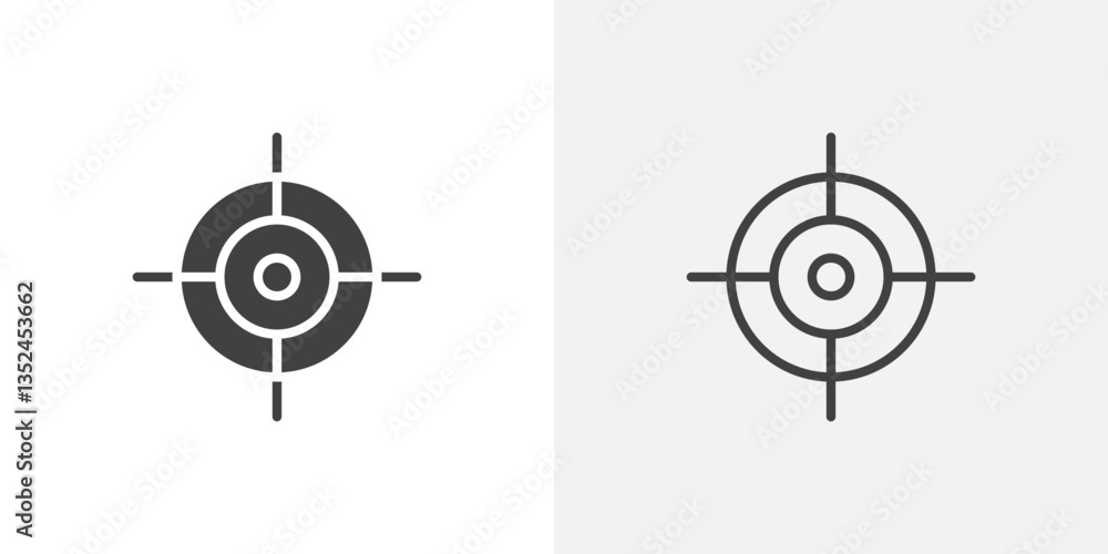 Poster aim icon set. vector icons for apps and website ui design