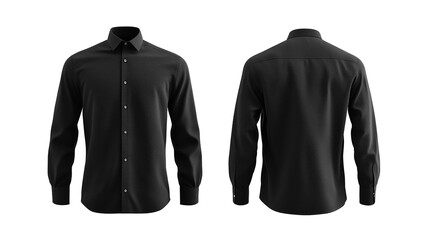 black shirt isolated on white