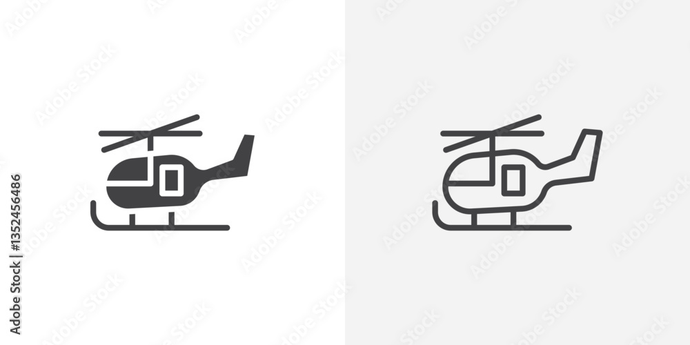 Aufkleber helicopter icon set. vector icons for apps and website ui design