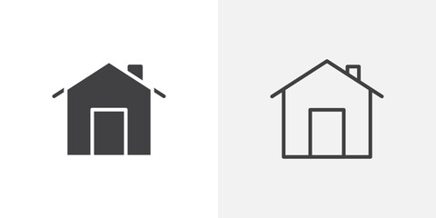 House vector icon symbol. illustration sign collection.