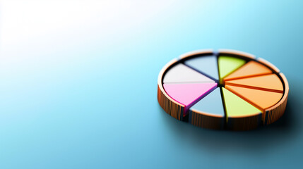 Circular Financial Graphs Banner, Round Beautiful Financial Chart with Space for Text.