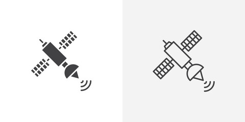 Satellite icon set. vector icons for apps and website ui design