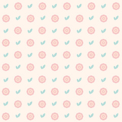 Leaves and flower seamless pattern hand drawn. Greenery leaf and flora for textile, fabric, design elements, packages, cards, invitations, wrapping paper, and wallpaper.