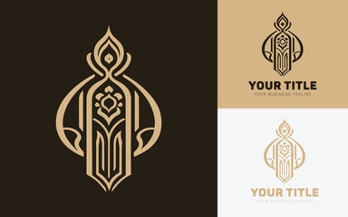 Tropical Bali Engraved Icon for Unique Business Identity