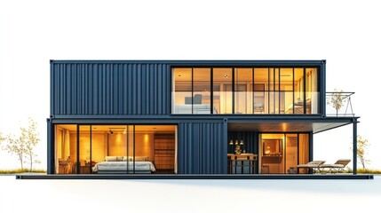 Innovative and Sustainable Modular Home Design with Sleek Contemporary Architecture Expansive Glass Walls and Inviting Outdoor Living Spaces Surrounded by Nature