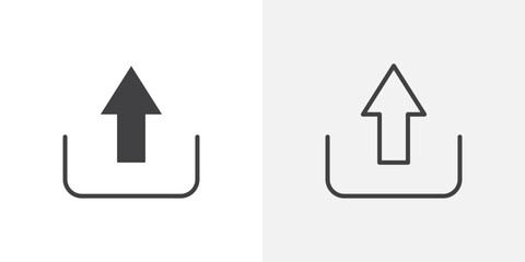 Upload vector icon symbol. illustration sign collection.