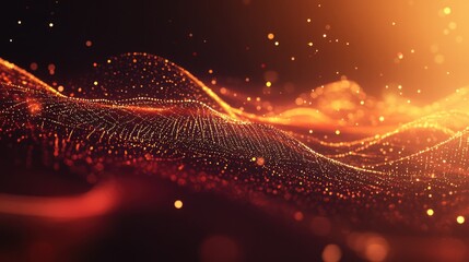 Wall connections of lines and dots. Technology banner template. Graphic abstract background communication. Minimal array with compounds lines and dots. Digital data visualization.