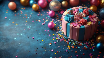 christmas gift box and decorations