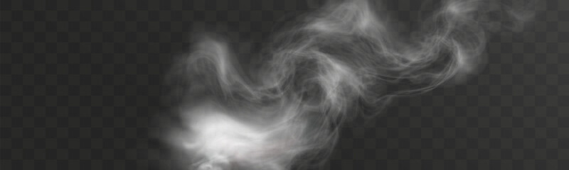 Realistic smoke on transparent background with soft swirling effect, misty fog, airy vapor, atmospheric haze, drifting smog, subtle steam, floating cloud, delicate fumes.
